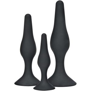 Toyjoy Anal Plug Set Curvy Companions 3-delig Silikon Zwart Toyjoy Anal Plug Set Curvy Companions 3-delig Silikon Zwart - Afbeelding 1