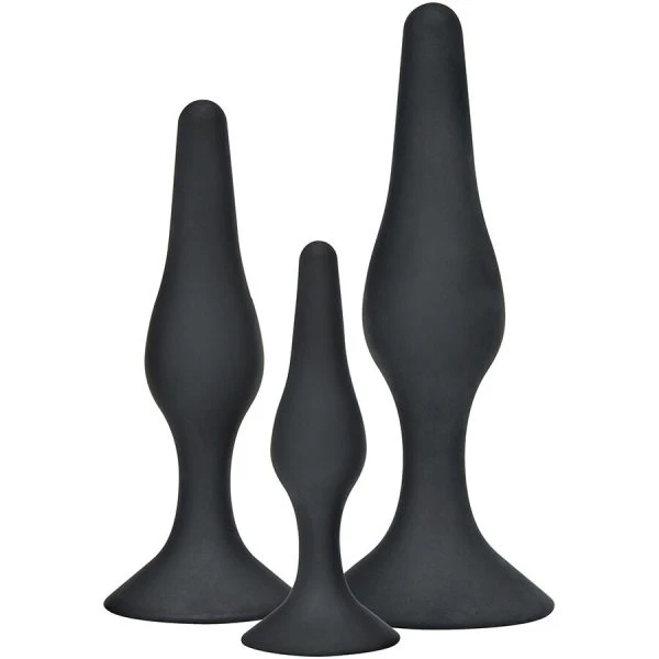 Toyjoy Anal Plug Set Curvy Companions 3-delig Silikon Zwart