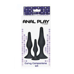 Toyjoy Anal Plug Set Curvy Companions 3-delig Silikon Zwart Toyjoy Anal Plug Set Curvy Companions 3-delig Silikon Zwart - Afbeelding 3