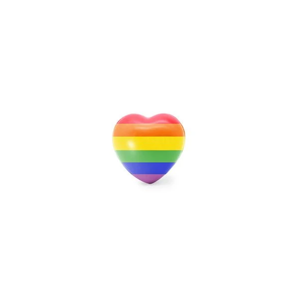 Pride Anti-stresshart met regenboogontwerp 7,5 x 7,1 cm