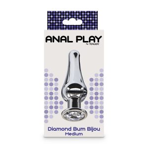 Toyjoy Analplug Diamond BUM Bijou mittel, Aluminium mit Glasstein Toyjoy Analplug Diamond BUM Bijou mittel, Aluminium mit Glasstein – Bild 5