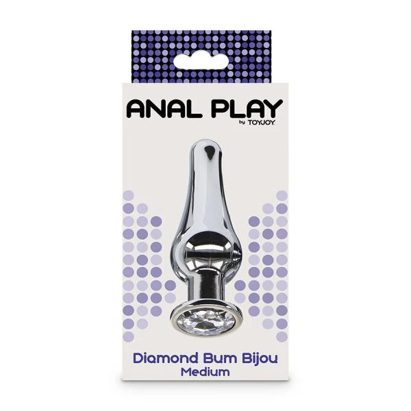 Toyjoy Analplug Diamond BUM Bijou mittel, Aluminium mit Glasstein