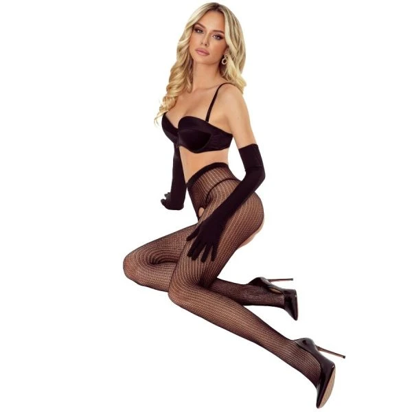 Passion Woman Ouvert-Strumpfhose Tiopen 038 schwarz
