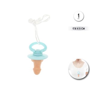 Diablo Picante Fopspeen in Penisvorm voor Feestjes, huidskleur met blauwe ring Diablo Picante Fopspeen in Penisvorm voor Feestjes, huidskleur met blauwe ring - Afbeelding 1