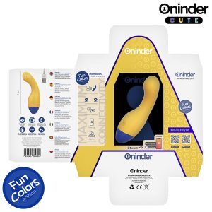 Oninder Cute Love Buddy Master G-Spot Vibrator met app-bediening, geel/blauw Oninder Cute Love Buddy Master G-Spot Vibrator met app-bediening, geel/blauw - Afbeelding 5