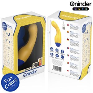 Oninder Cute Love Buddy Master G-Spot Vibrator met app-bediening, geel/blauw Oninder Cute Love Buddy Master G-Spot Vibrator met app-bediening, geel/blauw - Afbeelding 7