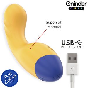 Oninder Cute Love Buddy Master G-Spot Vibrator met app-bediening, geel/blauw Oninder Cute Love Buddy Master G-Spot Vibrator met app-bediening, geel/blauw - Afbeelding 8