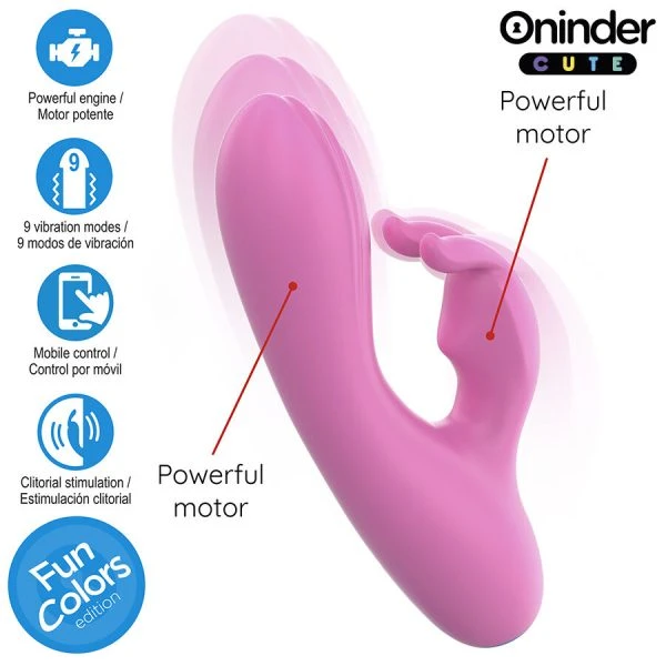 Oninder Cute Rabbit Vibrator mit Klitorisstimulator und App-Steuerung