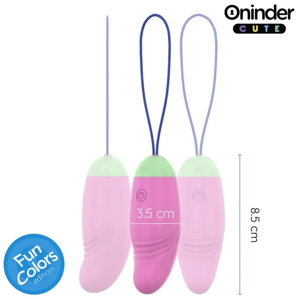 Oninder Cute Vibrations-Ei met app-bediening, 360° trilling en rotatie Oninder Cute Vibrations-Ei met app-bediening, 360° trilling en rotatie