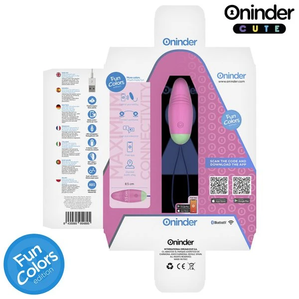 Oninder Cute Vibrations-Ei met app-bediening, 360° trilling en rotatie Oninder Cute Vibrations-Ei met app-bediening, 360° trilling en rotatie