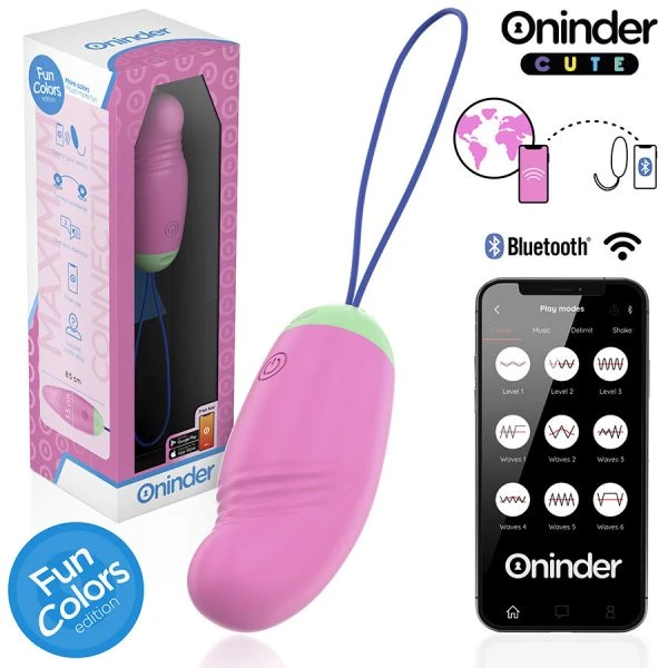 Oninder Cute Vibrations-Ei met app-bediening, 360° trilling en rotatie Oninder Cute Vibrations-Ei met app-bediening, 360° trilling en rotatie