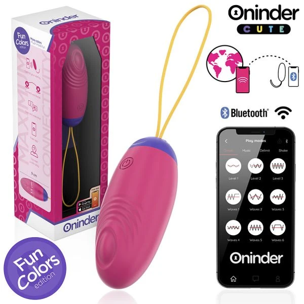 Oninder Cute Vibrations-Ei met App-Besturing en Klopfunctie