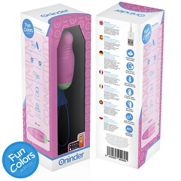 Oninder Cute Vibrations-Ei met app-bediening, 360° trilling en rotatie Oninder Cute Vibrations-Ei met app-bediening, 360° trilling en rotatie