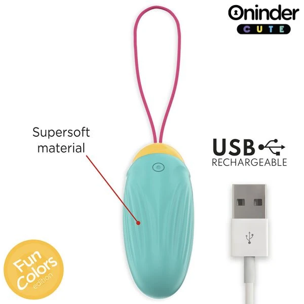 Oninder Cute Vibro-ei met roterende parels en app-bediening