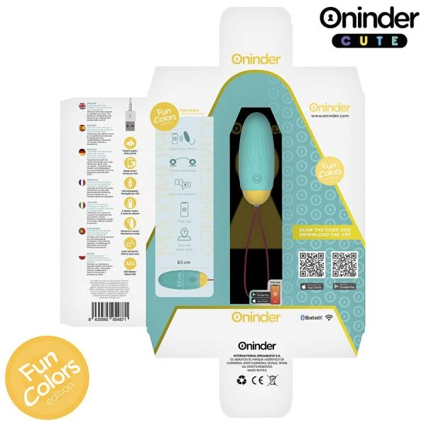 Oninder Cute Vibro-ei met roterende parels en app-bediening