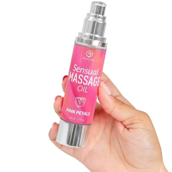 Secretplay Cosmetic Pink Petals Massage Oil with Rose Blossom Scent 50 ml Secretplay Cosmetic Pink Petals Massage Oil with Rose Blossom Scent 50 ml