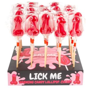 Secretplay Cosmetic Cherry Candy Penis Lollipop met scherp warmte-effect, 40 stuks Secretplay Cosmetic Cherry Candy Penis Lollipop met scherp warmte-effect, 40 stuks - Afbeelding 1