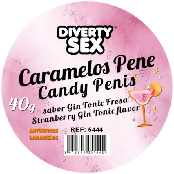 Diablo Picante Penisbonbons mit Gin-Tonic-Geschmack, 20 Stück