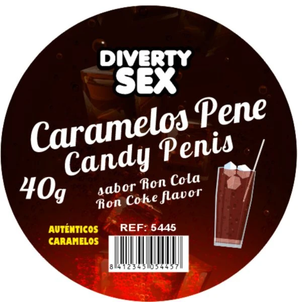 Diablo Picante Penis-Bonbons met Rum-Cola-smaak, 20 stuks