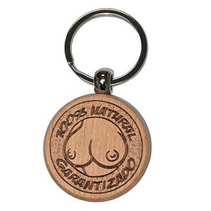 Diablo Picante borst-sleutelhanger van hout, bruin Diablo Picante borst-sleutelhanger van hout, bruin - Afbeelding 1