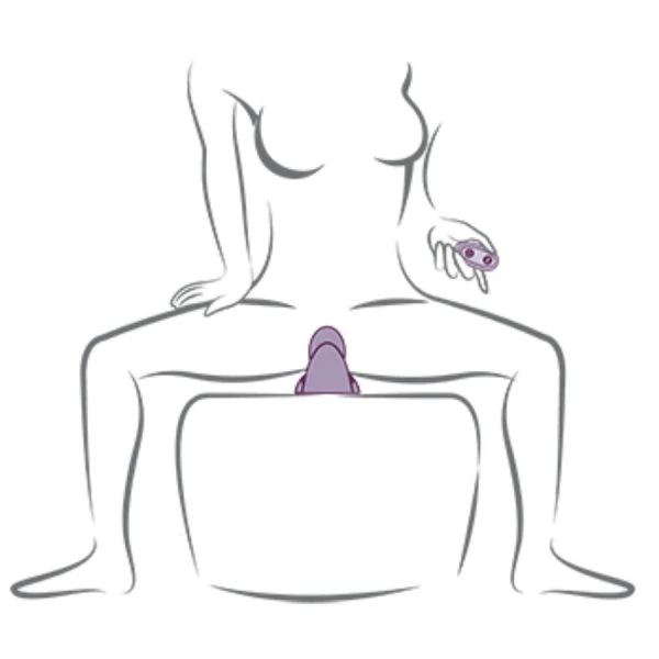 Rocks-off Ruby Glow oplegvibrator voor handsfree plezier, paars