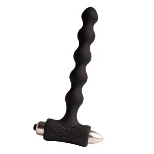 Rocks-off Petite Sensations Pearls Analplug mit Perlen und Vibration Schwarz