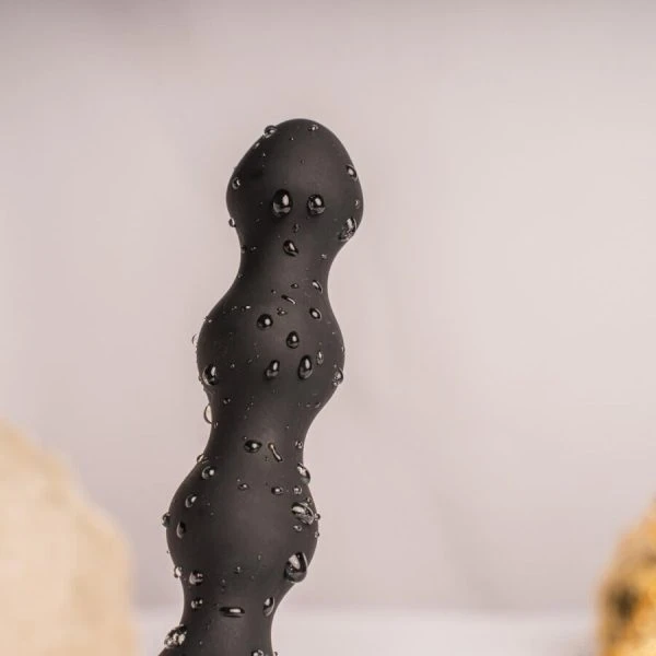 Rocks-off Petite Sensations Pearls Anaalplug met Parels en Trilling Zwart