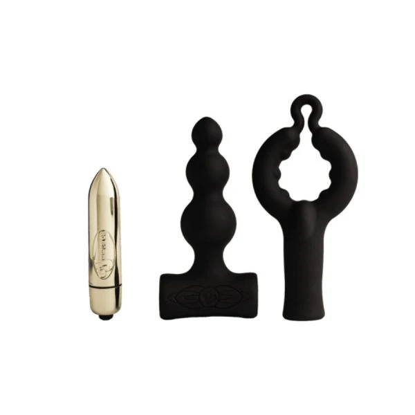 Rocks-off Petite Sensations Bubbles Analplug mit Vibration, schwarz