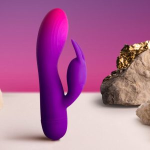 Rocks-off Glo-Girl Rabbit Vibrator met dubbele motor en clitorisstimulators, paars Rocks-off Glo-Girl Rabbit Vibrator met dubbele motor en clitorisstimulators, paars - Afbeelding 3