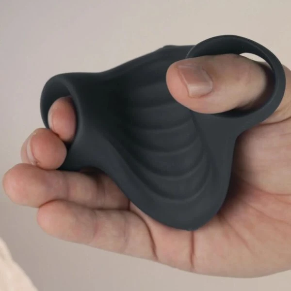 Rocks-off Palm Black Flexibele Masturbator met Vibratie zwart
