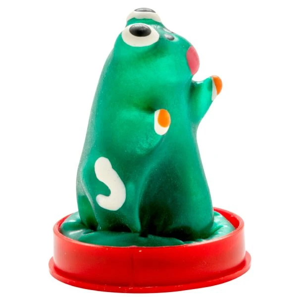 Condomerie handbemalte Neuheitskondome Froschmodell
