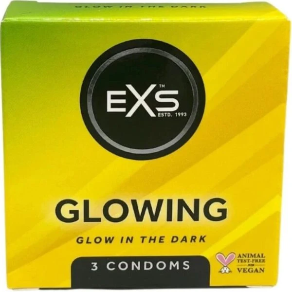 EXS Condoms Kondome Glow in the Dark, 3 Stuks