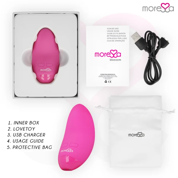 Moressa Blossom Rosa Minivibrator aus medizinischem Silikon