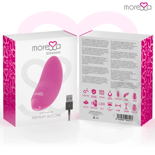 Moressa Blossom Rosa Minivibrator aus medizinischem Silikon