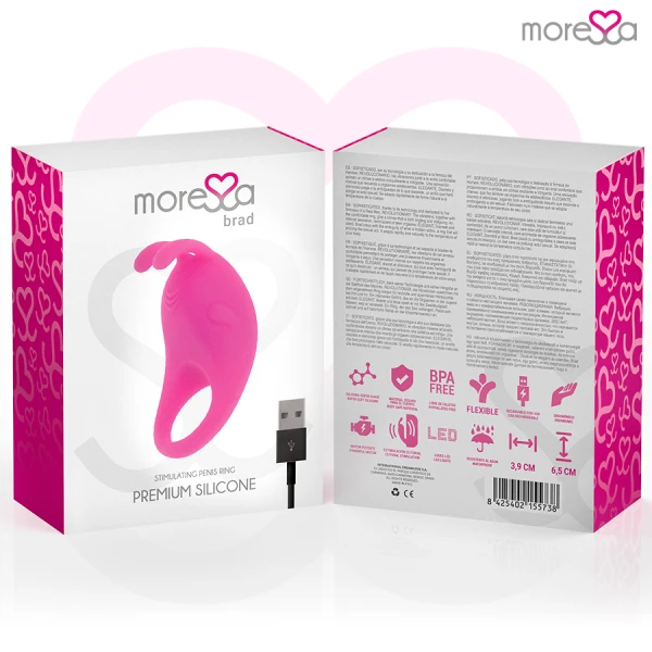 Moressa Brad Silikon-Penisring mit Klitorisstimulator wiederaufladbar rosa Moressa Brad Silikon-Penisring mit Klitorisstimulator wiederaufladbar rosa