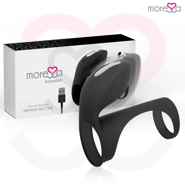 Moressa Brandon Vibratorring met afdekking, clitorisstimulatie