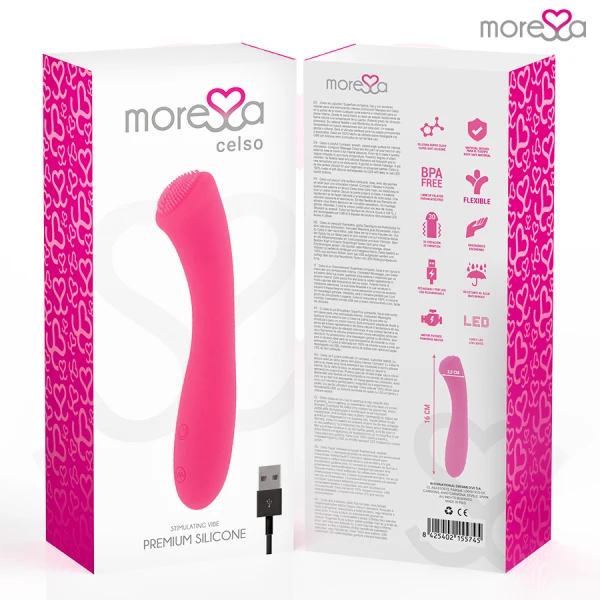 Moressa Celso G-Punt Vibrator van siliconen, oplaadbaar Moressa Celso G-Punt Vibrator van siliconen, oplaadbaar
