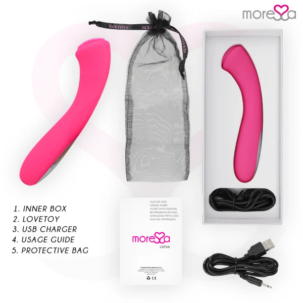 Moressa Celso G-Punt Vibrator van siliconen, oplaadbaar Moressa Celso G-Punt Vibrator van siliconen, oplaadbaar