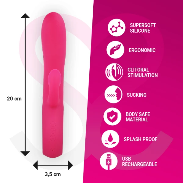 Moressa Dustin Klitoris-Saugvibrator mit A-Punkt-Stimulation, Silikon