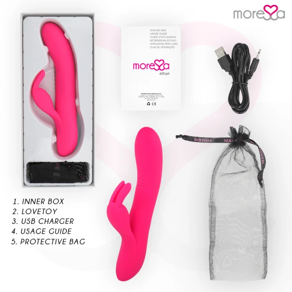 Moressa Ethan Vibrator with G-Spot and Clitoral Stimulation, Silicone