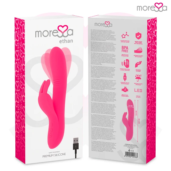 Moressa Ethan Vibrator with G-Spot and Clitoral Stimulation, Silicone