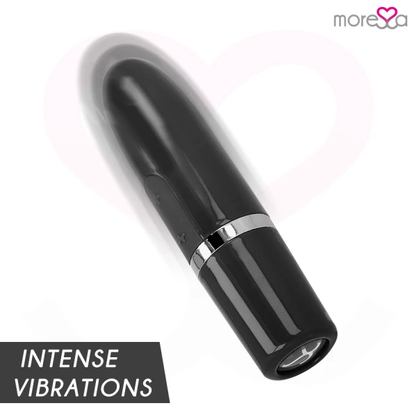 Moressa Ivy Vibrator Reisgenoot in lippenstiftvorm zwart Moressa Ivy Vibrator Reisgenoot in lippenstiftvorm zwart