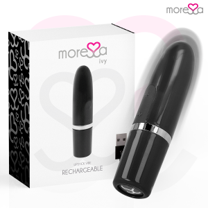 Moressa Ivy Vibrator Reisgenoot in lippenstiftvorm zwart Moressa Ivy Vibrator Reisgenoot in lippenstiftvorm zwart - Afbeelding 1
