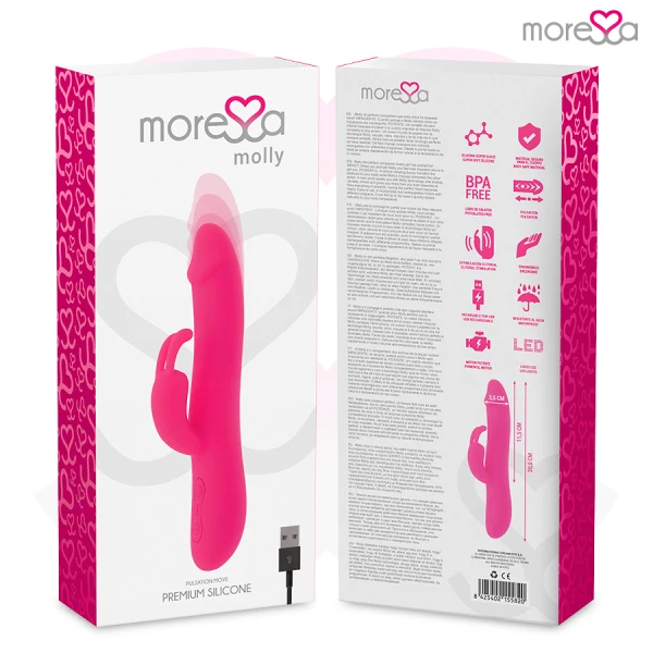 Moressa Molly opzetvibrator van medisch siliconen, oplaadbaar Moressa Molly opzetvibrator van medisch siliconen, oplaadbaar