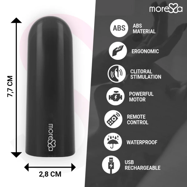 Moressa NIX opvangvibrator met afstandsbediening zwart