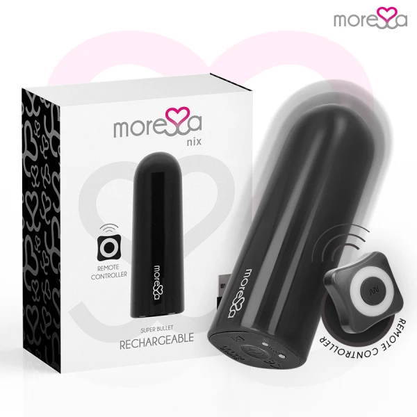 Moressa NIX opvangvibrator met afstandsbediening zwart