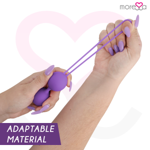 Moressa Osian Drie Silicone Liefdesbollen voor Bekkenbodemoefeningen, paars Moressa Osian Drie Silicone Liefdesbollen voor Bekkenbodemoefeningen, paars - Afbeelding 3