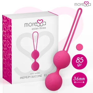 Moressa Osian Three love balls made of silicone, 85g, pink