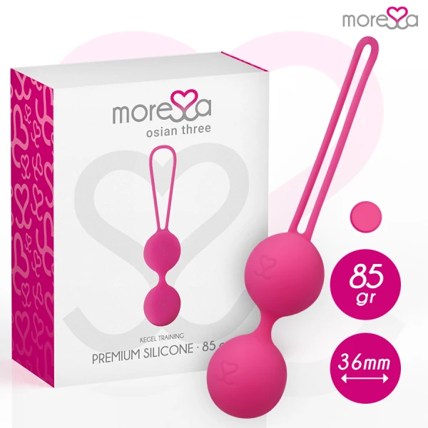 Moressa Osian Three liefdesballetjes van siliconen, 85g, roze