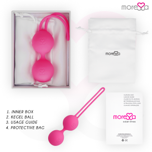 Moressa Osian Three liefdesballetjes van siliconen, 85g, roze Moressa Osian Three liefdesballetjes van siliconen, 85g, roze - Afbeelding 6